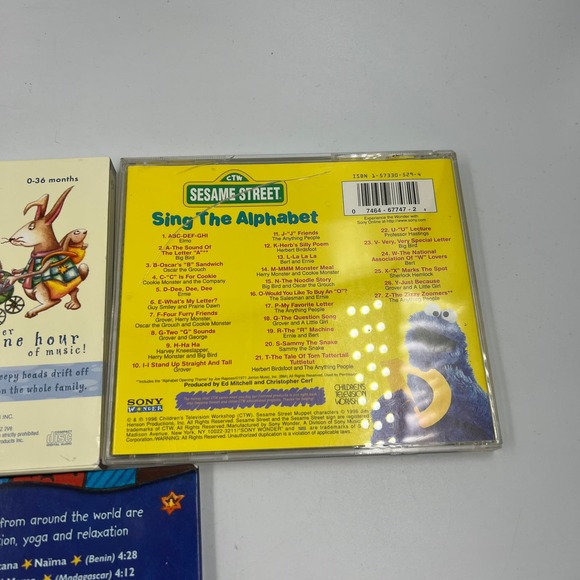Vintage Lot 5 Disc CD Music Kids Sesame Street Dreamland New World Party - Picture 4 of 7